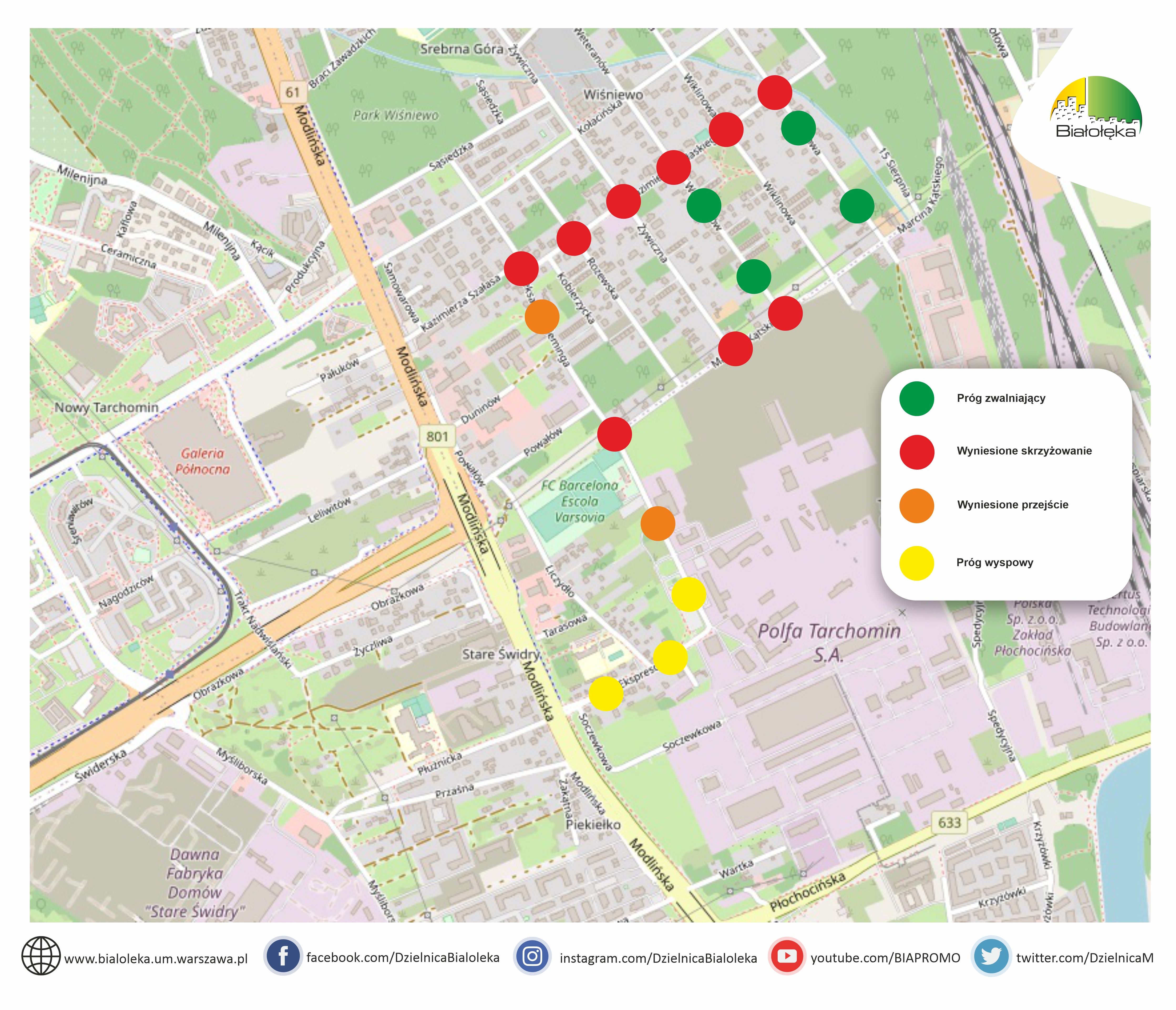 mapa z zaznaczonymi miejscami przebudowy ulic na osiedlu Wiśniewo mapa z zaznaczonymi miejscami przebudowy ulic na osiedlu Wiśniewo